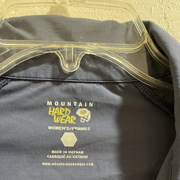 MOUNTAIN HARDWEAR Women's Blue Short-Sleeve Button-Up Shirt - Size 10 - Picture 3 of 5